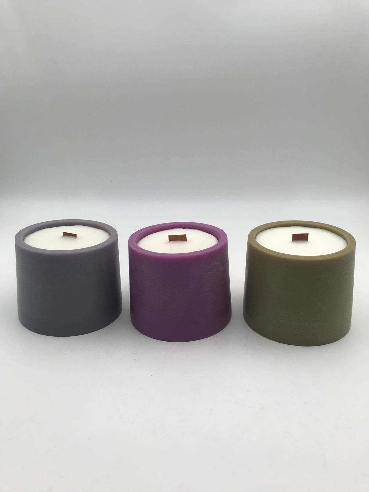 Grey Double Candle